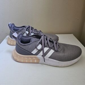 Adidas Gray and White Athletic Shoes